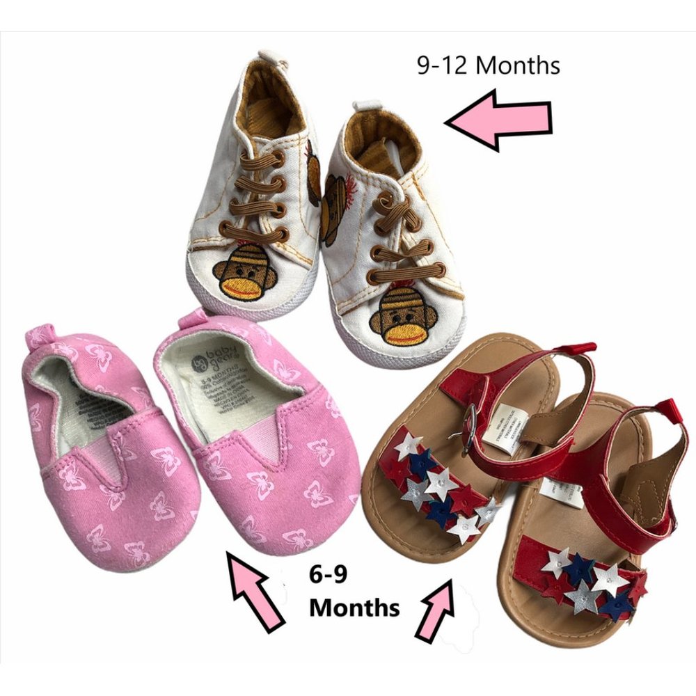 Toddler Shoes 6-12 Month 3 Pairs